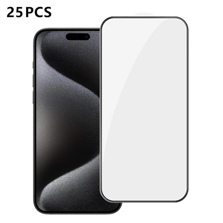 25pcs High-Aluminum Full-Coverage Anti-Fingerprint Screen-Printed HD Tempered Glass Film