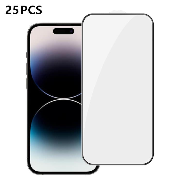 25pcs High-Aluminum Full-Coverage Anti-Fingerprint Screen-Printed HD Tempered Glass Film