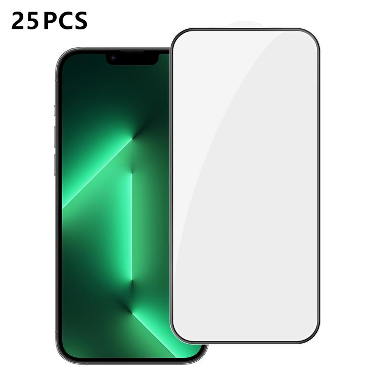 25pcs High-Aluminum Full-Coverage Anti-Fingerprint Screen-Printed HD Tempered Glass Film