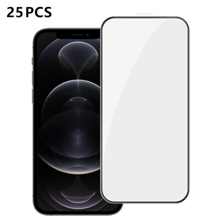 25pcs High-Aluminum Full-Coverage Anti-Fingerprint Screen-Printed HD Tempered Glass Film
