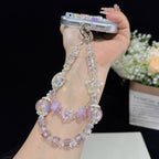 Pearl Crystal Bow Phone Chain — view 7