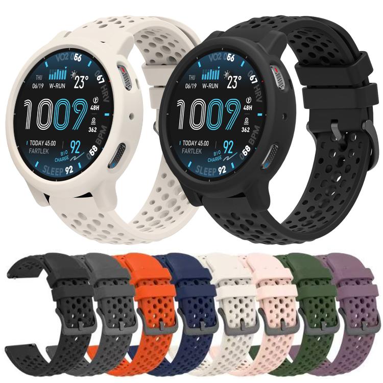 Silicone Soft Case and Solid Color Perforated Silicone Watch Band