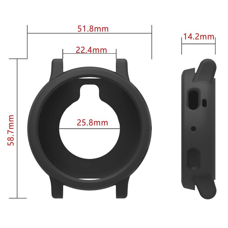 Silicone Soft Case and Solid Color Perforated Silicone Watch Band