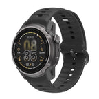 Solid Color Wavy Textured Black Pin Buckle Silicone Watch Band