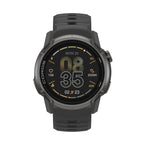 Solid Color Wavy Textured Black Pin Buckle Silicone Watch Band
