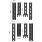 Solid Color Wavy Textured Black Pin Buckle Silicone Watch Band