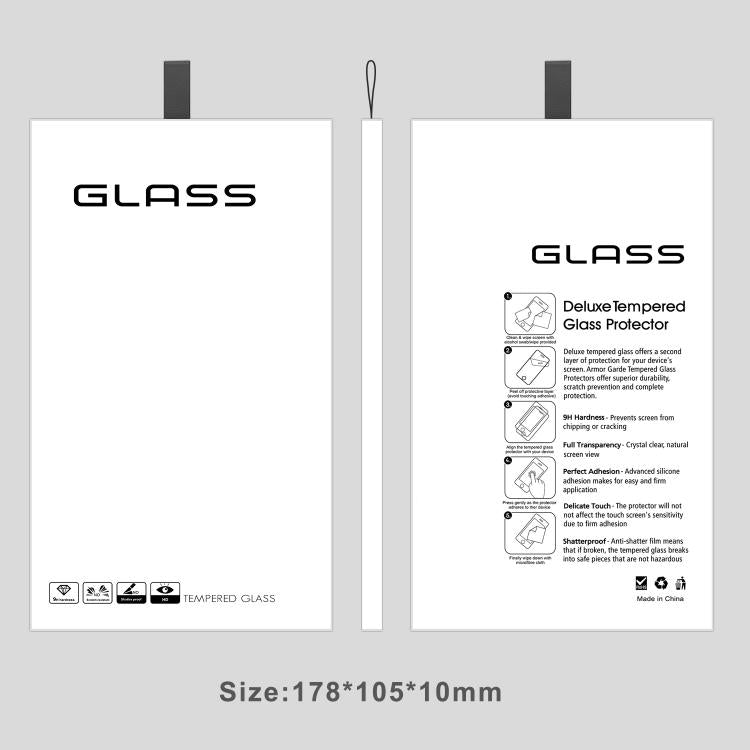 Simple White Glass Screen Protector Folding Rigid Case Packaging Box with Hook — view 3