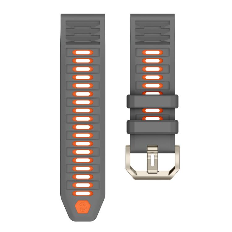 Quick Release Connector Wavy Two Color Silicone Watch Band