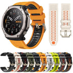 Quick Release Connector Wavy Two Color Silicone Watch Band