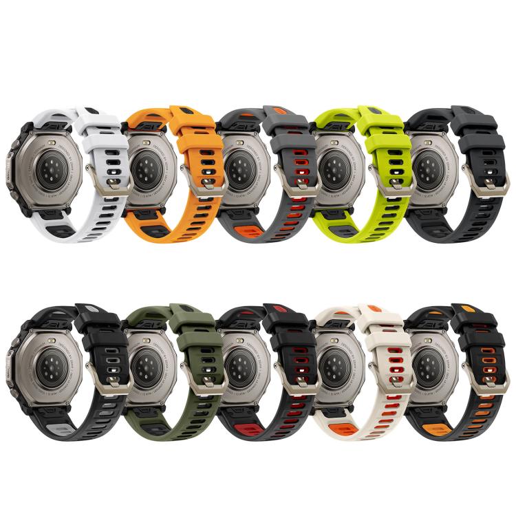 Quick Release Connector Wavy Two Color Silicone Watch Band
