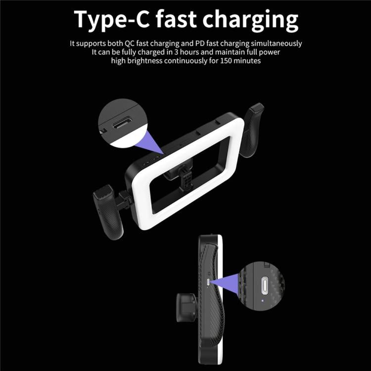 K03 Bluetooth Phone Remote Control Holder Handheld Ring Light 3 Color Temperature LED Fill Light — view 12