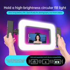 K03 Bluetooth Phone Remote Control Holder Handheld Ring Light 3 Color Temperature LED Fill Light — view 4