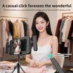 K03 Bluetooth Phone Remote Control Holder Handheld Ring Light 3 Color Temperature LED Fill Light — view 7