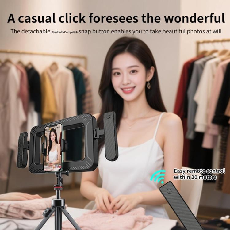 K03 Bluetooth Phone Remote Control Holder Handheld Ring Light 3 Color Temperature LED Fill Light — view 7
