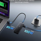 Lemorele TC510 7 in 1 Docking Station 4K Display High Speed 100W PD Portable Adapter — view 3