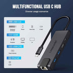 Lemorele TC24L 5 in 1 Docking Station 4K Ultra Display Fast Transfer 100W PD Adapter — view 6