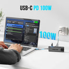 Lemorele TC24L 5 in 1 Docking Station 4K Ultra Display Fast Transfer 100W PD Adapter — view 10