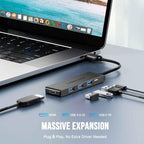 Lemorele TC22L 5 in 1 Docking Station 4K Output Ethernet 100W PD Laptop Connector — view 3