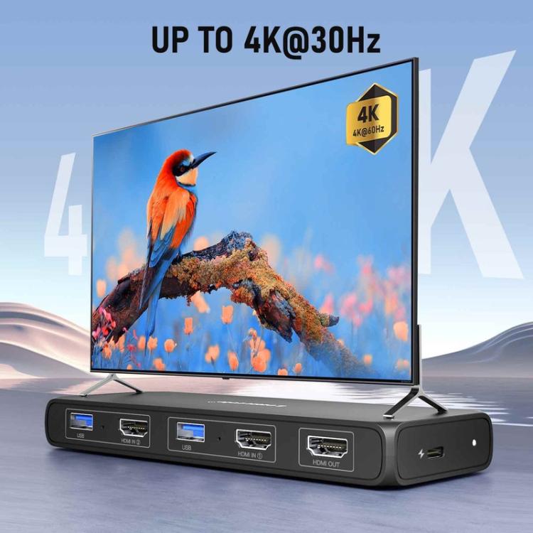 Lemorele G98 6 in 3 Out KVM Device Multi Host Share Monitor Keyboard Mouse Signal Distributor — view 3