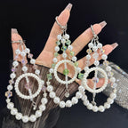 Dreamcatcher Crystal Pearl Phone Hanging Charm — view 7