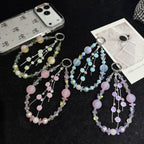 Rose Glass Bead Crystal Phone Chain — view 6