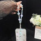 Rose Glass Bead Crystal Phone Chain — view 8