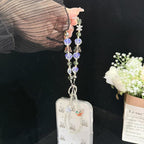 Double Layer Glass Flower Butterfly Phone Chain — view 5