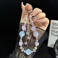 Floral Cluster Star Tassel Pendant Crystal Phone Charm