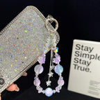 Floral Cluster Star Tassel Pendant Crystal Phone Charm — view 4