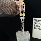 Floral Cluster Star Tassel Pendant Crystal Phone Charm — view 5