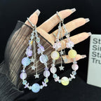 Floral Cluster Star Tassel Pendant Crystal Phone Charm — view 6