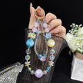 Spring Floral Beaded Crystal Phone Charm
