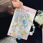 Spring Floral Beaded Crystal Phone Charm — view 7