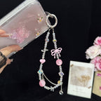 Broken Diamond Heart Bow Crystal Phone Charm — view 5