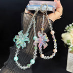 Transparent Iridescent Lily Crystal Phone Charm — view 5