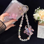 Transparent Iridescent Lily Crystal Phone Charm — view 6