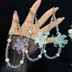 Transparent Iridescent Lily Crystal Phone Charm — view 8