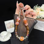 Iridescent Crystal Flower Cluster Phone Charm
