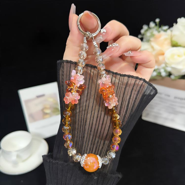 Iridescent Crystal Flower Cluster Phone Charm
