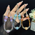 Iridescent Crystal Flower Cluster Phone Charm — view 7
