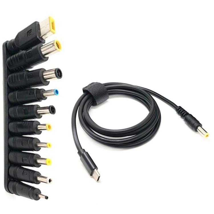 10pcs 1.5m Multifunctional USB-C/Type-C to DC Power Cable PD Fast Charging Power Cord Adapters