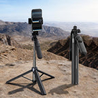 X2 1.3m Extendable 4-Axis Stabilization Phone Holder Bluetooth Remote Control Selfie Stick Tripod — Black