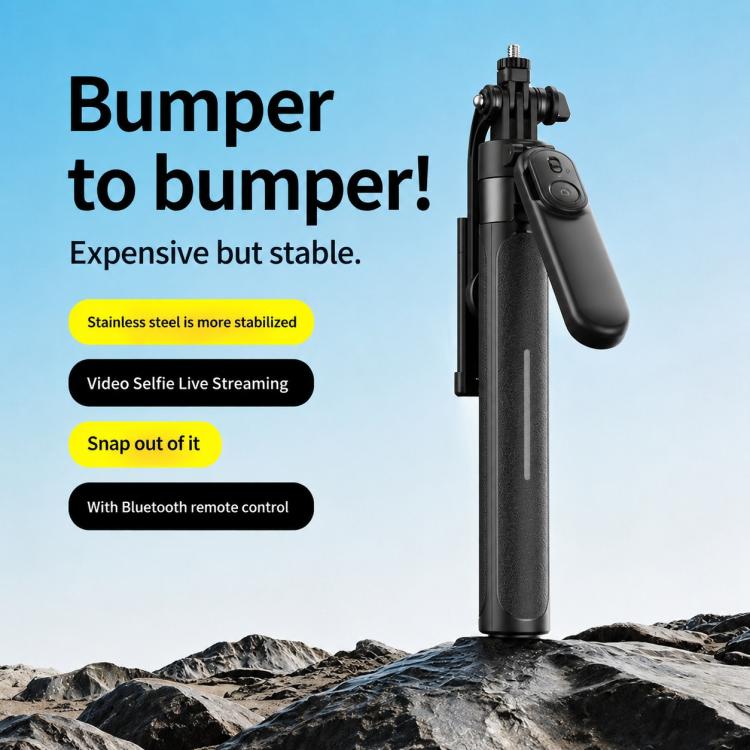 X2 1.3m Extendable 4-Axis Stabilization Phone Holder Bluetooth Remote Control Selfie Stick Tripod — view 5