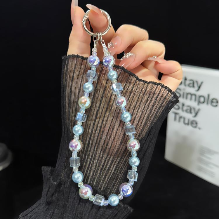 Iridescent Pearlescent Crystal Phone Charm