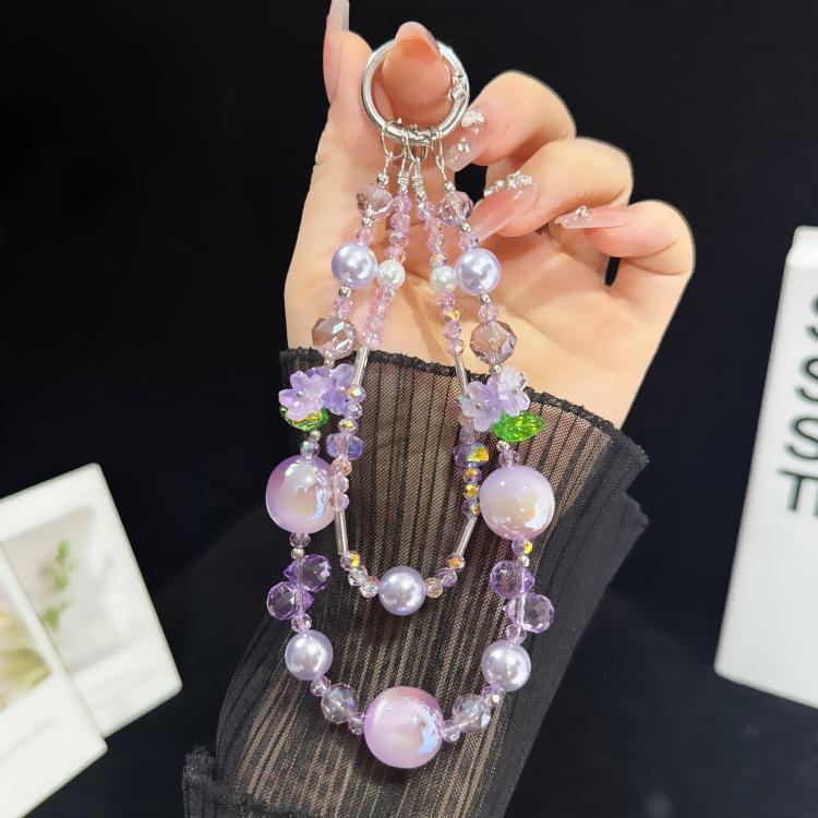 Iridescent Pearlescent 3D Flower Double Layer Phone Charm