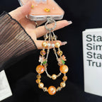 Iridescent Pearlescent 3D Flower Double Layer Phone Charm — view 5
