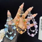 Iridescent Pearlescent 3D Flower Double Layer Phone Charm — view 9