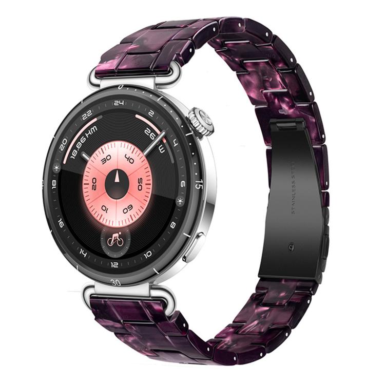 Slim Butterfly Clasp Three Beads Resin Watch Band