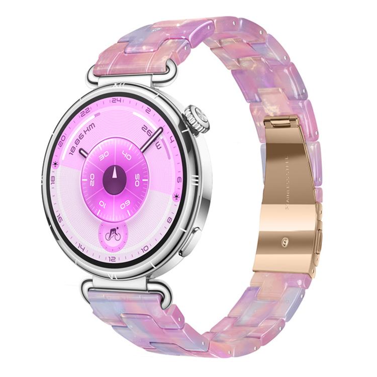 Slim Butterfly Clasp Three Beads Resin Watch Band