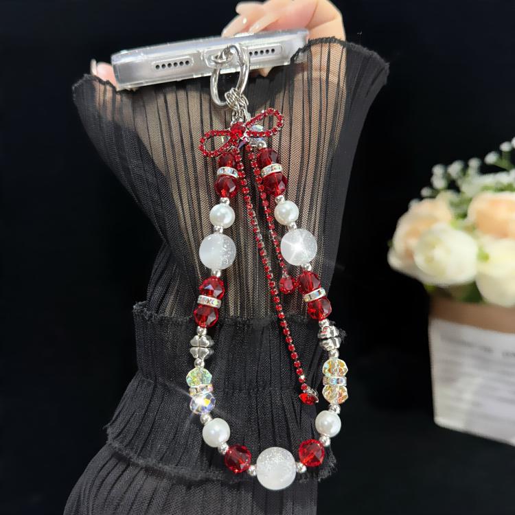 Bow Tassel Pendant Crystal Chain — view 5